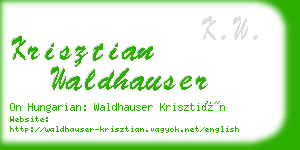 krisztian waldhauser business card